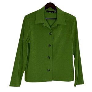 Vintage Shacket Green Size Small Button Front Blazer Shirt Jacket